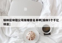 榆林区块链公司有哪些名单啊[榆林5个千亿项目]