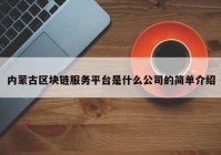 内蒙古区块链服务平台是什么公司的简单介绍